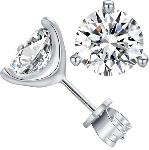 أقراط مويسانيتي 3.0 قيراط (1.5 قيراط لكل واحدة) قلادة مويسانيتي للنساء (6.1 قيراط) مجموعة هدايا مجوهرات in Kuwait