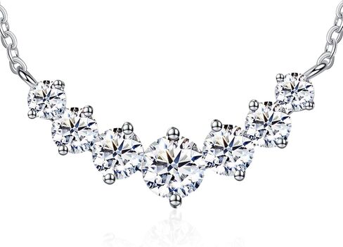 أقراط مويسانيتي 3.0 قيراط (1.5 قيراط لكل واحدة) قلادة مويسانيتي للنساء (6.1 قيراط) مجموعة هدايا مجوهرات in Kuwait