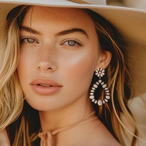 Rustic Couture's Western Turquoise Earrings for Women Statement Western Country Jewelry in Saudi Arabia