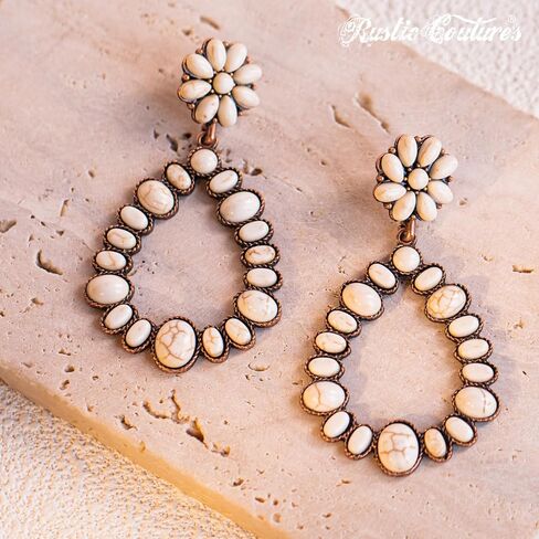 Rustic Couture's Western Turquoise Earrings for Women Statement Western Country Jewelry in Saudi Arabia