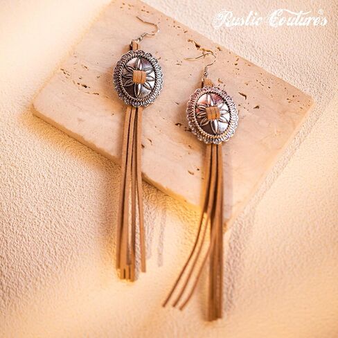 Rustic Couture's Western Turquoise Earrings for Women Statement Western Country Jewelry in Saudi Arabia