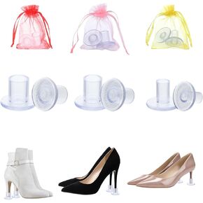 6 Pairs Heel Protectors for Shoes, 3 Size Heel Protectors for Grass, Heel Stoppers for High Heels, Shoe Heel Repair Heel Caps for High Heels