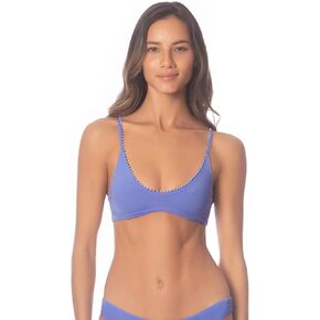 Maaji Deep Periwinkle Liberties Classic Bralette Bikini Top, Reversible Piece