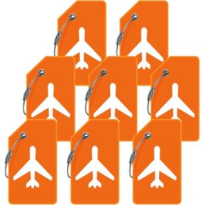 Luggage Tags for Suitcases, Quickly Spot 8Pcs Luggage Identifier Tags, Travel Essentials Accessories Name Tags for Backpacks, Suitcases, Bags, Baggage, Cruise - Flexible Silicone (Green)