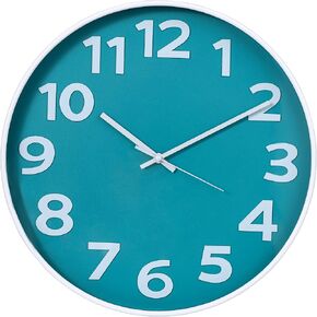 Maxstar 16 Inch Wall Clocks Battery Operated, Silent Non Ticking Modern Wall Clock for Living Room Bedroom Kitchen Office Classroom Decor (Olive Green)