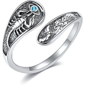 Scorpion Ring 925 Sterling Silver Scorpio Spoon Ring for Women Scorpion Jewelry for Women