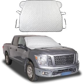 Windshield Snow Cover Fit for Nissan Titan 2016-2023, Front Windshield Cover for Ice and Snow, Auto Extra Thick Windshield Ice Cover Protects Windshield from Rain, Sun, Frost