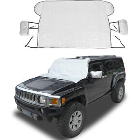 Windshield Snow Cover Fit for Hummer H3 2005-2009, Front Windshield Cover for Ice and Snow, Auto Extra Thick Windshield Ice Cover Protects Windshield Wipers from Rain, Sun, Frost(Fit for H3)