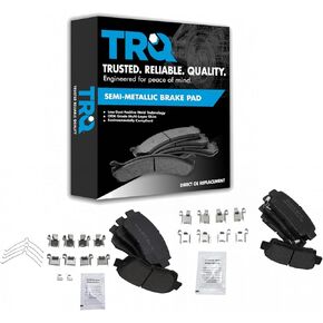 TRQ Front & Rear Brake Pads Semi-Metallic Compatible with 1995-1997 Toyota Avalon