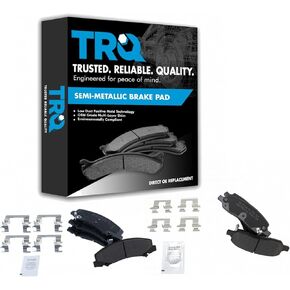 TRQ Front & Rear Brake Pads Semi-Metallic Compatible with 2006-2011 Buick Lucerne Cadillac DTS