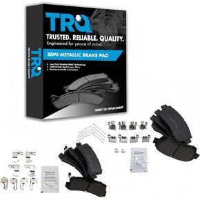 TRQ Front & Rear Brake Pads Semi-Metallic Compatible with 1992-1996 Lexus ES300 1992-1999 Toyota Camry 1994-1995 Celica