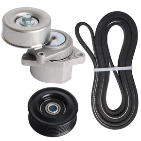 90K-38284 Complete Serpentine Belt Tensioner Component Kit with Idler Pulley Compatible with Nissan Rogue 2008-2013 for Nissan Rogue Select 2014-2015 2.5L L4 OE# 38284 36026 K060711A