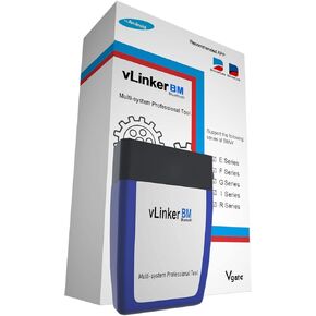 Vgate OBD2 Bluetooth Scanner vLinker BM Bimmercode Diagnostic Tool for BMW/Mini, Work with Android and Windows only
