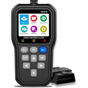 OBD2 Scanner Battery Tester CAN Diagnostic Scan Tool Color Screen Code Reader Engine Check Fault Light Scanner Car Diagnostic Scan Tools Read Voltage/Life for OBD2 Cars Since 1996 New (519)