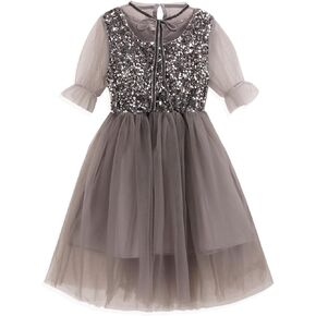 Sequin Tulle Party Dress for Girls Kids & Teens Princess Pageant Sundress