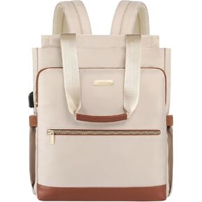 Jiefeike Laptop Backpack for Women,Convertible 15.6 Inch Wide Open Travel tote Bag Backpack for Teacher Doctor,Water-resistant Work Backpack for College Business