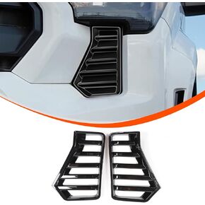 Car Air Inlet Vent Grille Cover Compatible with Toyota Tacoma 2024+,Exterior Air Inlet Grille Frame Mesh Bezel Cover,Front Headlight Side Grill Grille Mesh Panel (Gloss Black)