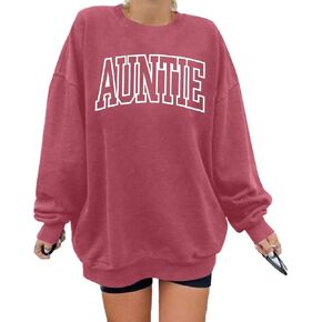 سويت شيرت نسائي Auntie: سويت شيرت رائع كبير الحجم في My Auntie Era بأكمام طويلة، قميص Aunt، سترة Auntie لطيفة