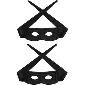 2 PCS Halloween Eye Mask Costume Accessories Superhero Black Mask Bandit Masquerade Cosplay Party Favor