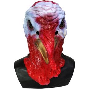 Classical Thanksgiving Day Animal Rubber Latex Turkey Mask Multicolored