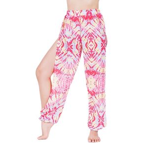 LOFBAZ High Slit Harem Yoga Pants For Women Lounge Pajamas Sweatpants Beach