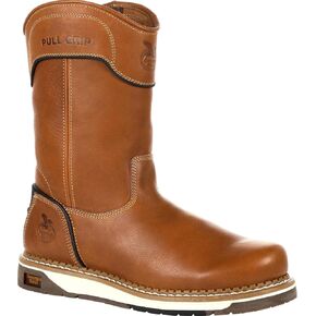 Georgia Boot Men's Brown Amp Lt Wedge Pull on Industrial Boot