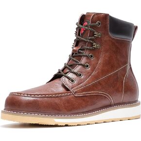 ANGRYRAM Work Boots for Men Steel/Soft Toe Boots,Waterproof Slip Resistant Industrial & Construction Work Boots