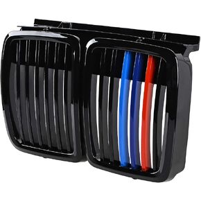 Astra Depot 1 Set Matte Black Grille Grill Compatible with 1982-1994 E30 325i 325is 325iX 325 325e 325es 318i 320i M3
