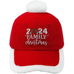 Family Christmas Embroidered Santa Hat – Cozy, Festive Headwear for Holiday Gatherings, Family Celebrations