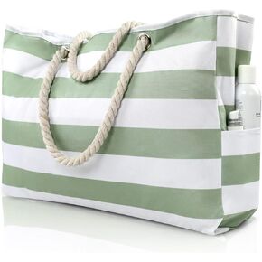 Clothirily Beach Bag for Women - Large Tote, Waterproof Sandproof with Zipper for Swim Pool