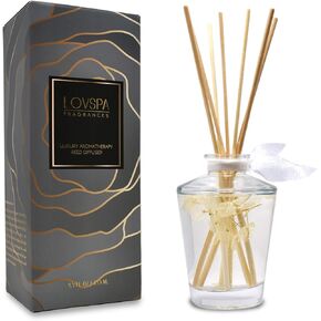 LOVSPA Heavenly Southern Magnolia Reed Diffuser Oil & Sticks Gift Set | A Delicate Blend of Jasmine, Rose, Ylang Ylang, Orange Blossom, Tuberose & Magnolia Blossoms | Great Gift Idea! Made in The USA