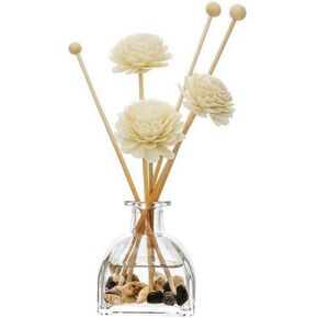 1Pcs 50ml/1.7oz Empty Refillable Clear Glass Diffuser Bottles Fragrance Jar Pot for DIY Replacement Reed Diffuser Sticks Sets Essential Oils DIY Diffuser Craft Projects Wedding Party