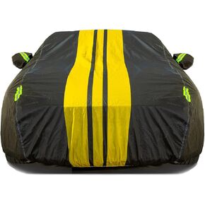 6-Layers Premium SUV/MPV Full Padded Car Cover Waterproof All Weather Weatherproof UV Sun Protection Snow Dust Storm Resistant Outdoor Exterior Custom Form-Fit with Straps 188"-200" Yellow