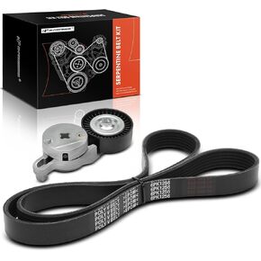 A-Premium Engine Serpentine Belt Drive Kit with Tensioner Compatible with Toyota Camry 2012-2017, RAV4 2009-2018 & Scion tC 2011-2016 - DOHC L4 2.5L