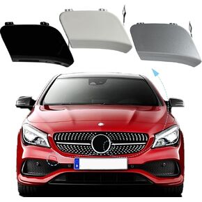 Front Bumper Tow Hook Cover For Mercedes Benz CLA class Coupe W117 AMG Line CLA180 CLA200 CLA220 CLA250 2016 2017 2018 2019 2020 Towing Hook Eye Cap 1178856900 (Silver)