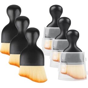 6 Pcs Car Brushes, Car Cleaning Brush Interior Car Dust Brush Tools, Soft Car Interior Cleaning Brush Detailing Brush, Curved Dusting Brush for Cleaning Crevice Air Outlet Automotive Accessories