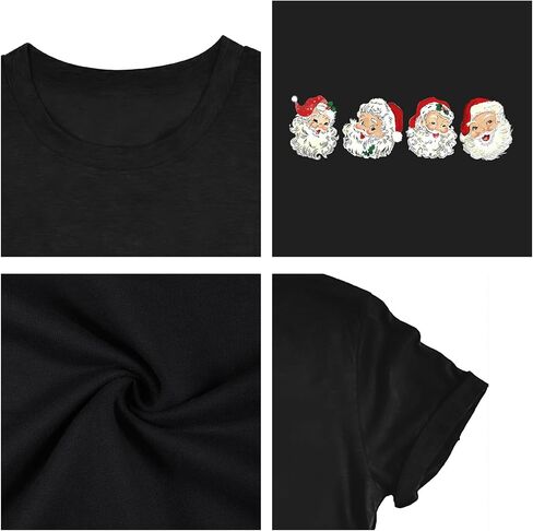 Plus Size Christmas Shirts Women Christmas Crew Shirt Christmas Lights Graphic Tee Xmas Tee Holiday Tops in Kuwait