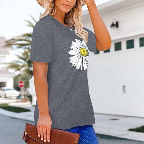 HDLTE Plus Size Tops for Women Casual Short Sleeve Graphic Tee Shirts Oversized Tee Tops in Kuwait