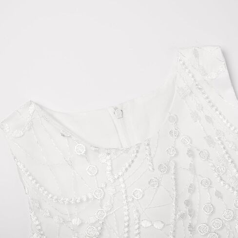 Uhnice Flower Girl Dress Sleeveless Tulle Tutu Beaded Embroidery for Wedding Birthday Party in Kuwait