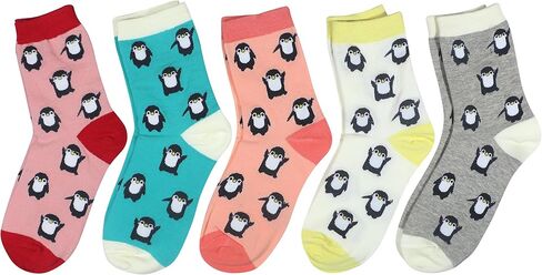 Women's 4/5 Packs Animal Dress Cotton Crew Novelty Socks in Kuwait