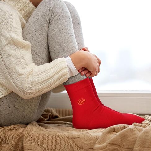 10 Pairs Chinese New Year Red Socks of The Snake 2025 with Embroidery “Fu" Chinese New Year Crew Socks for Woman Men New Year Festive Gifts in Kuwait
