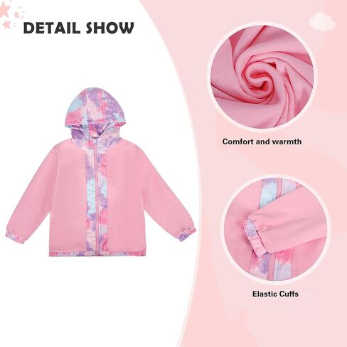 ESTAMICO Girls' Fashion Winter Coat Zip Up Fleece Jackets Water-resistant Wind-proof Little Girls Clothes in Saudi Arabia