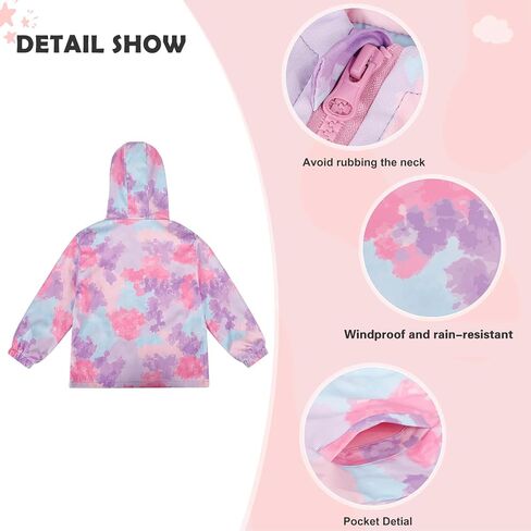 ESTAMICO Girls' Fashion Winter Coat Zip Up Fleece Jackets Water-resistant Wind-proof Little Girls Clothes in Saudi Arabia