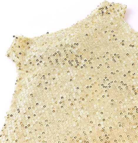 Womens Sparkly Sequin Tops Mock Neck Blouse Sleeveless Shiny Tank Top Sleeveless Glitter Outfits Party Shirt 2025 in Kuwait
