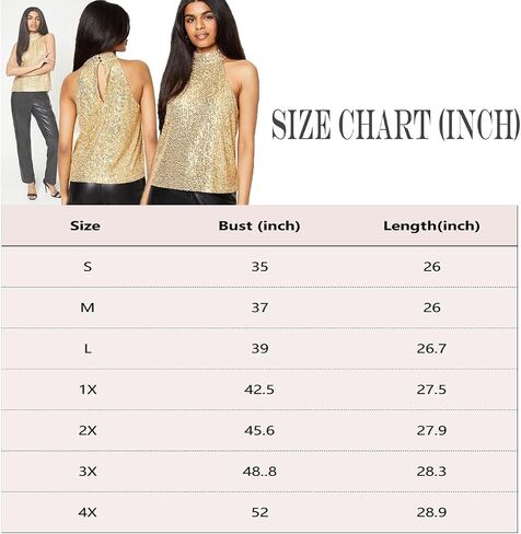 Womens Sparkly Sequin Tops Mock Neck Blouse Sleeveless Shiny Tank Top Sleeveless Glitter Outfits Party Shirt 2025 in Kuwait