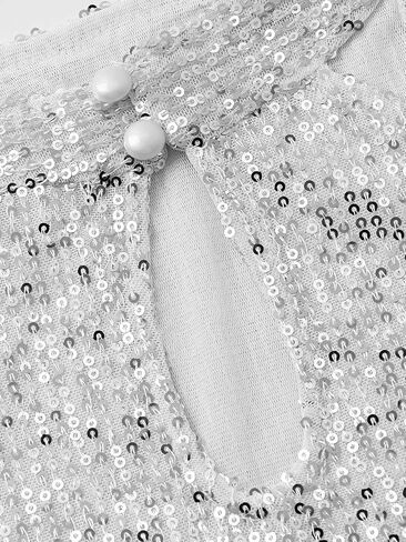 Womens Sparkly Sequin Tops Mock Neck Blouse Sleeveless Shiny Tank Top Sleeveless Glitter Outfits Party Shirt 2025 in Kuwait