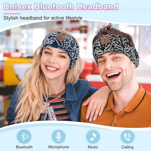Headband Headphones 2024 Bluetooth Headband with Ultra-thin HD Speakers, Perfect for Yoga Running Workout Travel Sports Unique Presents - Gray in Saudi Arabia