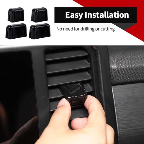 Voodonala for Ford F150 2021 2022 2023 Dash Air Vent Control Cover Compatible with Ford F150 2021 + (ABS,Black) in Saudi Arabia