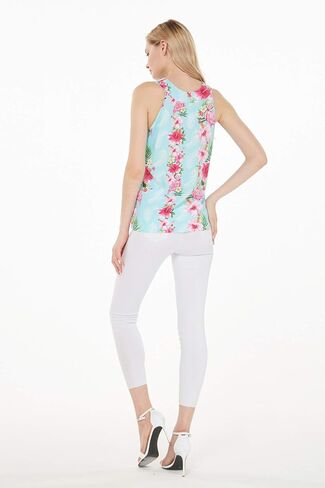 Hawaii Hangover Women's Hawaiian Tank Top in Pink Hibiscus Vine in Kuwait