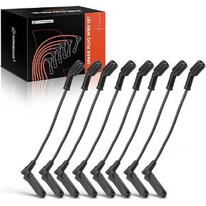 A-Premium Ignition Spark Plug Wires Set of 8 Compatible with Chevy Silverado 2500 3500 HD Classic, Suburban 2500 & GMC Sierra 2500 3500 HD Classic, V8 8.1L